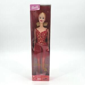 Vintage 2004 Holiday Barbie Ballet Star Doll Red Tutu Mattel NIB Classic